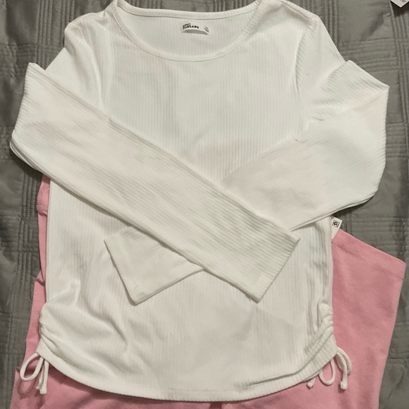 Epic Threads Ribbed Long Sleeve Shirt & Ideology Pink Rose Capri Joggers Both XL - Picture 2 of 3